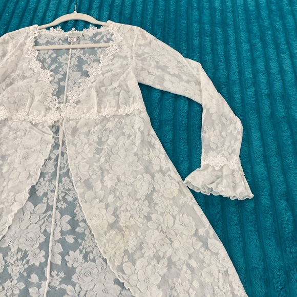 CLAIRE PETTIBONE BLOSSOM 2 size large lace intimates heirloom lingerie Robe - Picture 11 of 14